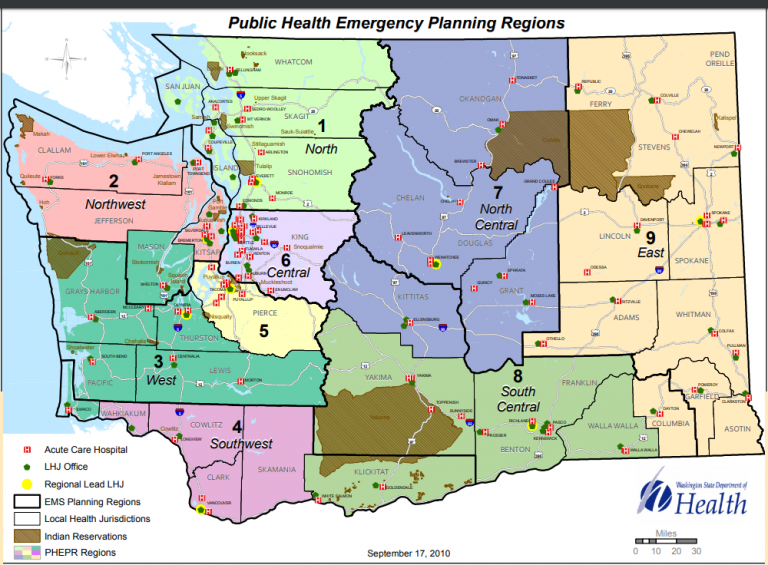 WA State Emergency Planning Regions | PUSHECS Council